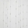 Vitrage droit passe tringle x2 blanc broderie fil gris 60x120cm