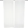 Vitrage droit passe tringle x2 blanc broderie fil beige 60x120cm