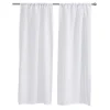 Vitrage passe tringle x2 aspect toile à beurre blanc uni 60x90cm < Gifi Discount