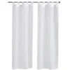 Vitrage passe tringle x2 blanc uni 60x120cm