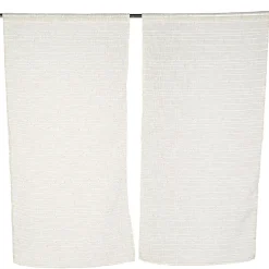Vitrage passe tringle x2 effet sequin taupe 60x160cm < Gifi Discount