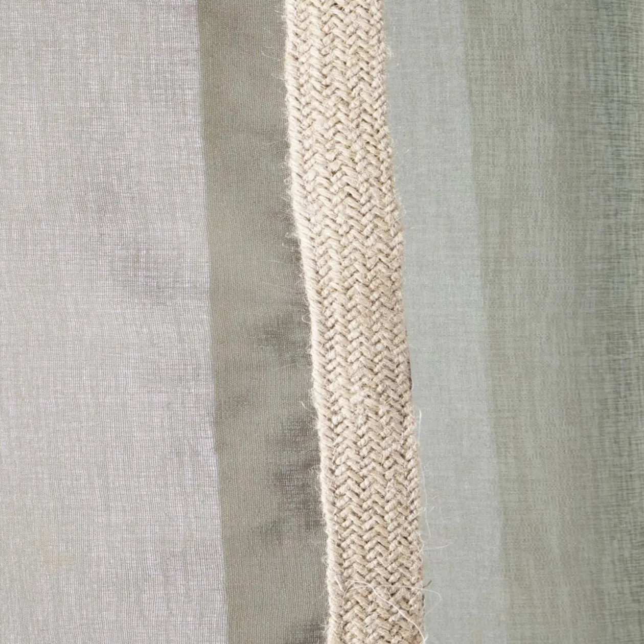 Voilage avec bordure décoration jute 140x240 cm