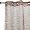 Voilage beige imprimé orange 100% polyester 140x240cm < Gifi Online