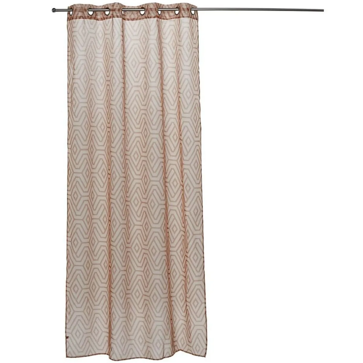 Voilage beige imprimé orange 100% polyester 140x240cm < Gifi Online