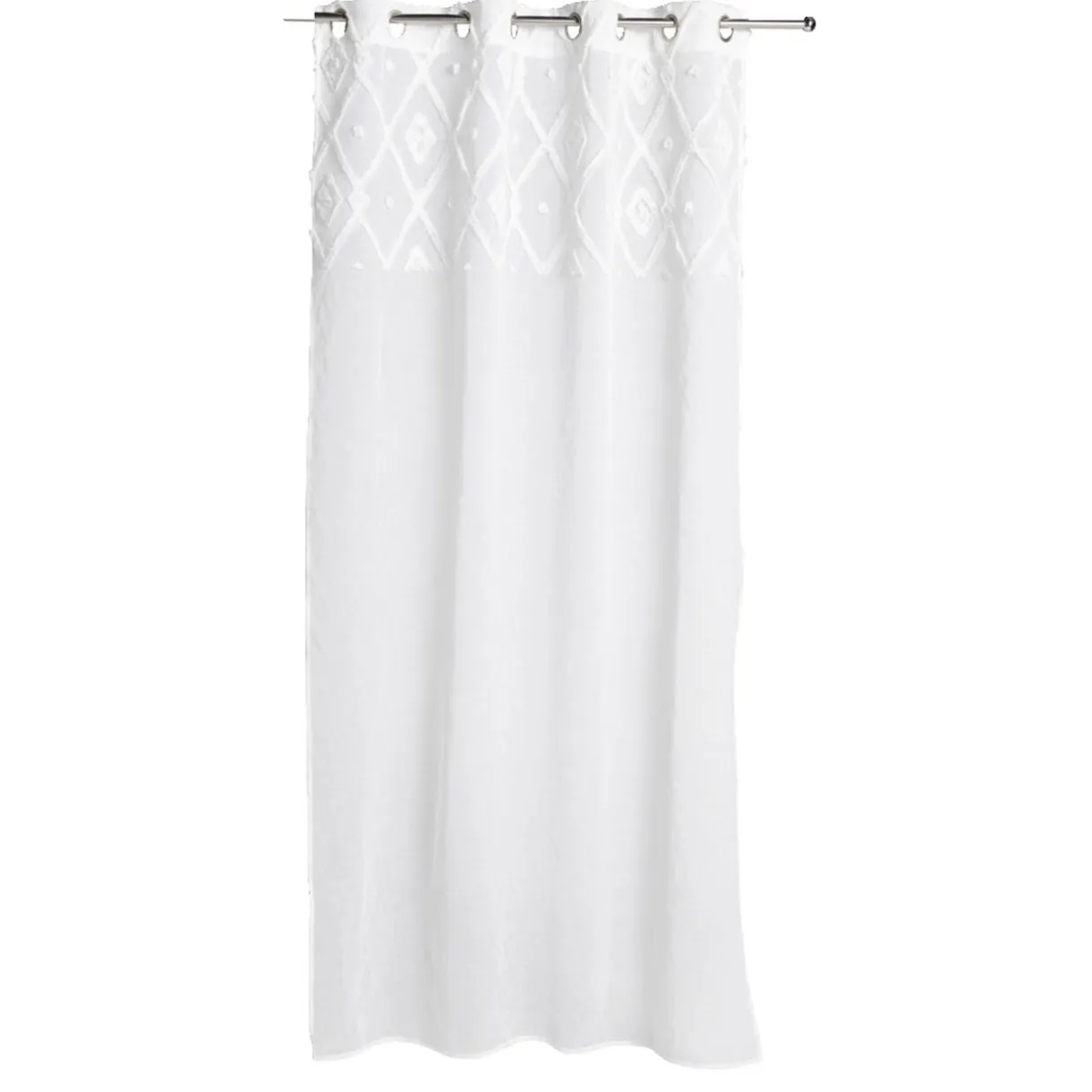 Voilage en polyester tufté blanc 140x240cm < Gifi Sale