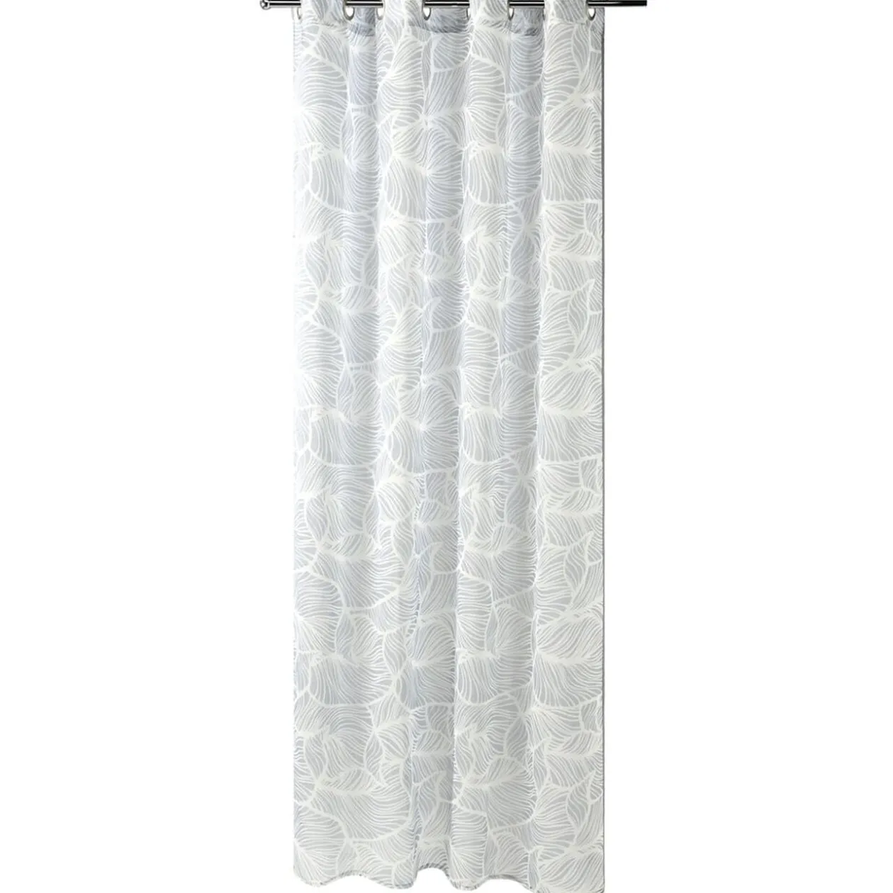 Voilage motif imprimé 140x240cm avec anneaux (2 modèles)