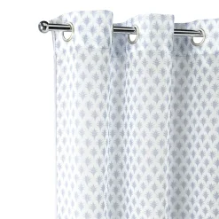 Voilage motif imprimé 140x240cm avec anneaux (2 modèles)