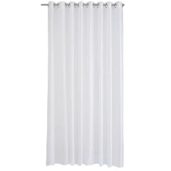 Voilage à oeillets baie vitrée blanc effet brillant < Gifi Sale