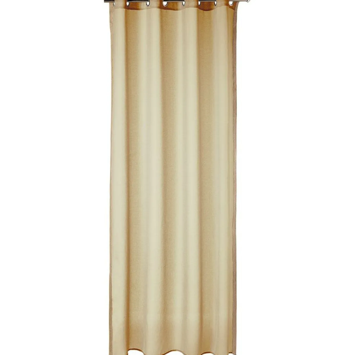 Voilage à oeillets Dolly uni avec bord en jute 140x240 cm < Gifi Clearance