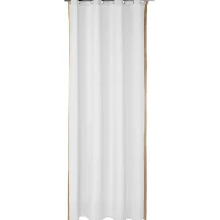 Voilage à oeillets Dolly uni avec bord en jute 140x240 cm < Gifi Clearance