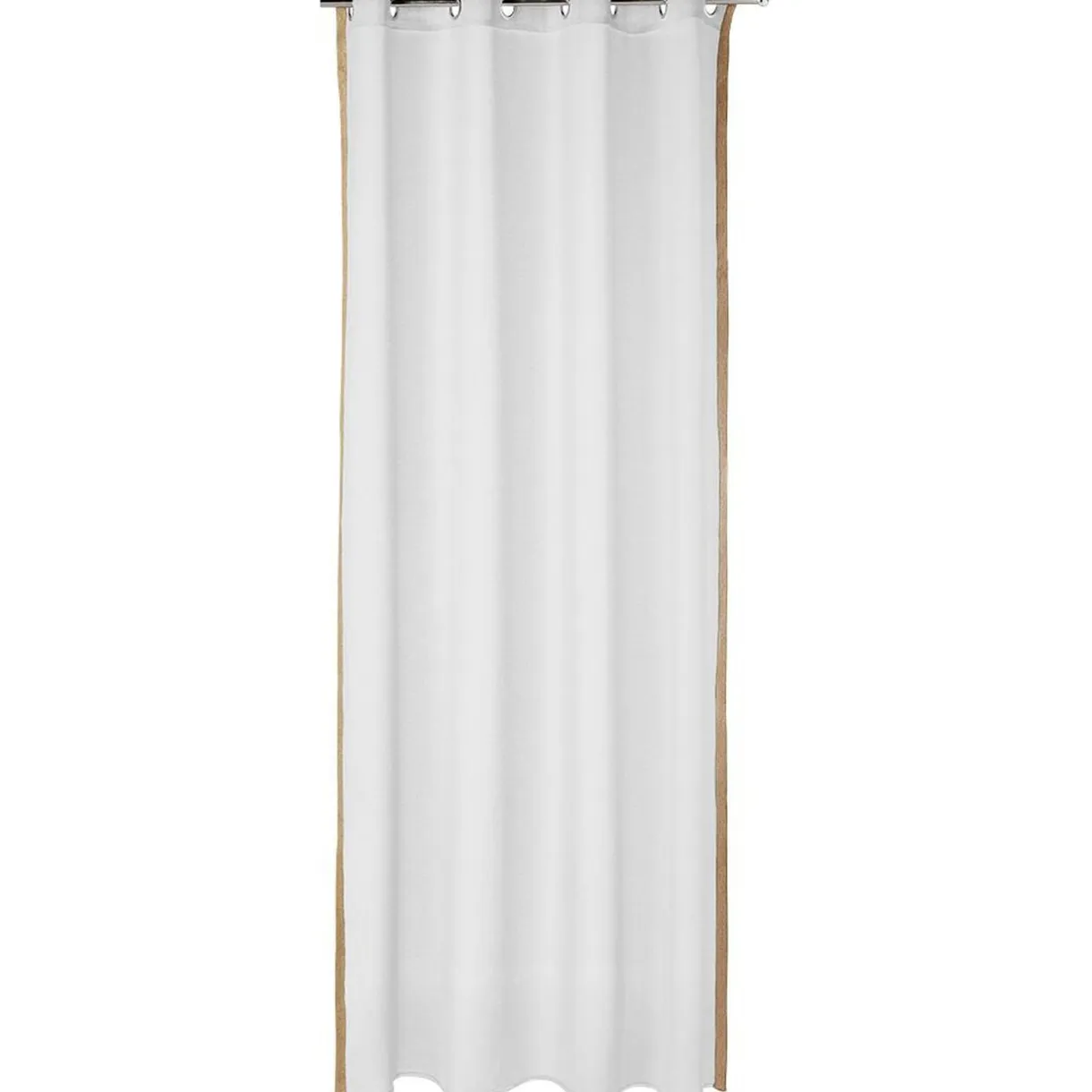 Voilage à oeillets Dolly uni avec bord en jute 140x240 cm < Gifi Clearance