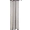 Voilage à oeillets gris foncé imprimé arabesque 140x240 cm < Gifi Best