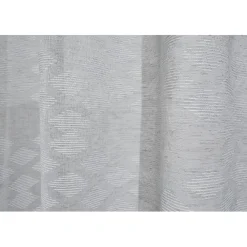 Voilage à oeillets jacquard losange gris