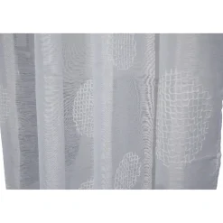Voilage à oeillets motif brodé rond gris clair < Gifi Online