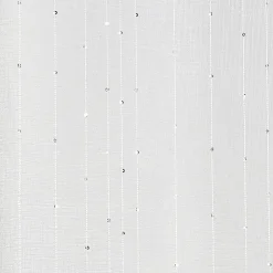 Voilage à oeillets rayures verticales effet sequin blanc