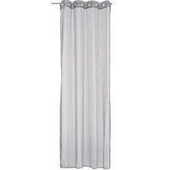 Voilage à oeillets uni gris foncé 140x240cm