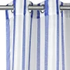 Voilage à oeillets 140x240cm polyester bayadère rayures blanc et bleu < Gifi Hot
