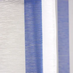 Voilage à oeillets 140x240cm polyester bayadère rayures blanc et bleu < Gifi Hot