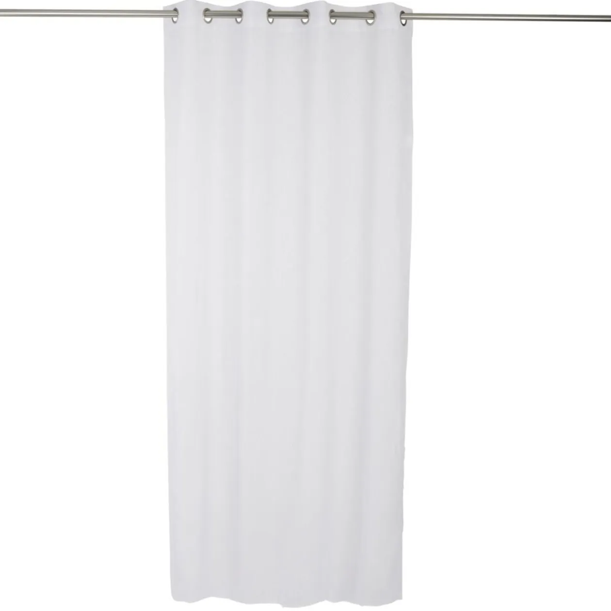 Voilage polyester 140x240cm broderie florale blanc