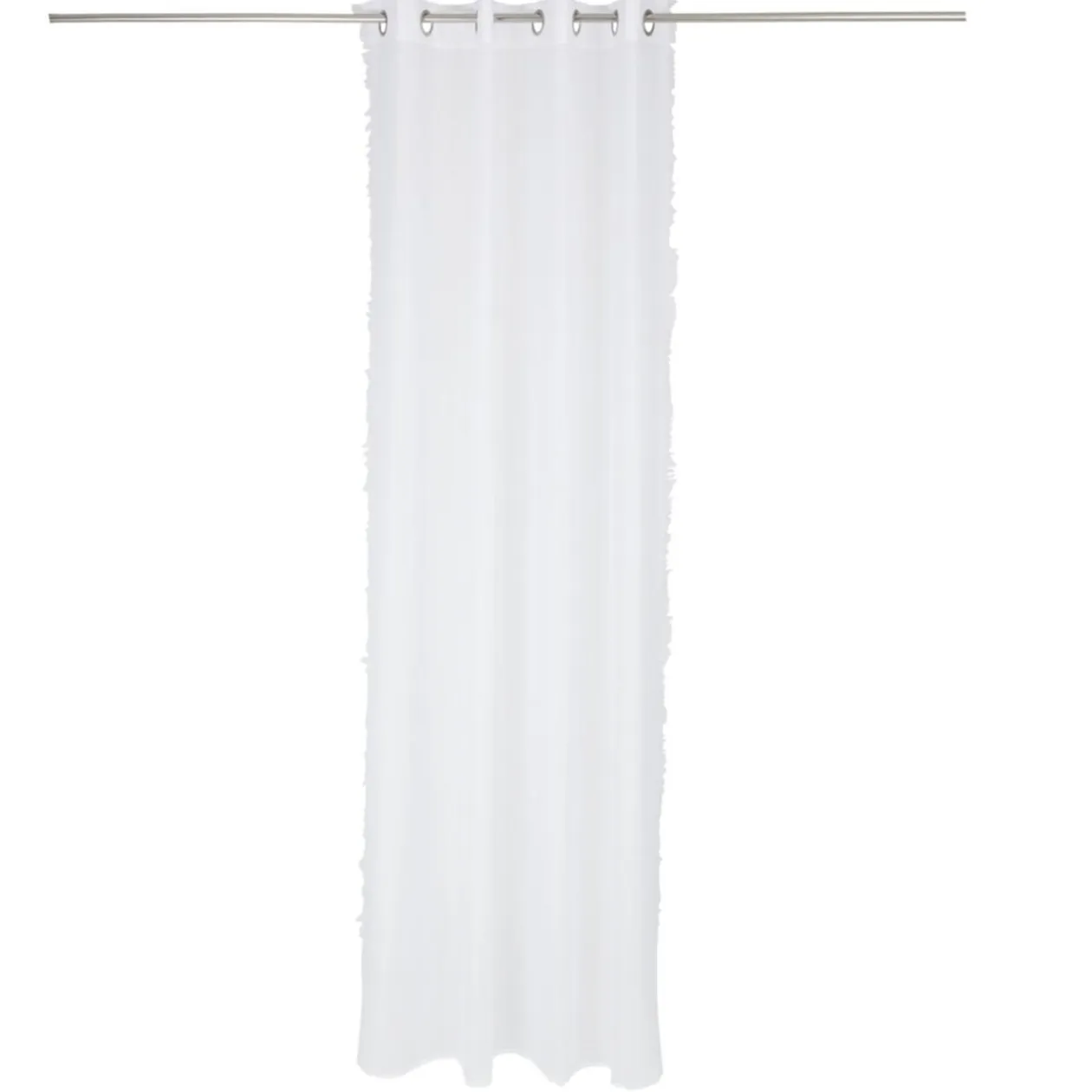 Voilage polyester 140x240cm frange blanc