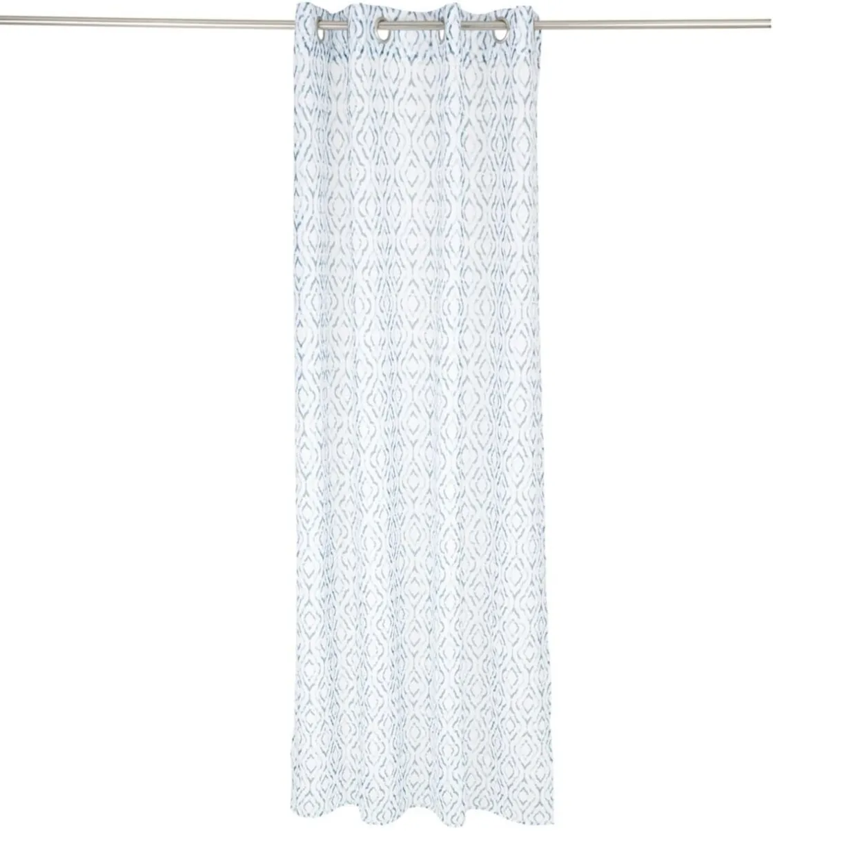 Voilage polyester 140x240cm imprimé bleu < Gifi Sale