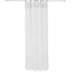 Voilage polyester 140x240cm imprimé gris et blanc < Gifi New