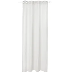 Voilage uni 8 oeillets 135xL240cm - 2 modèles beige ou blanc